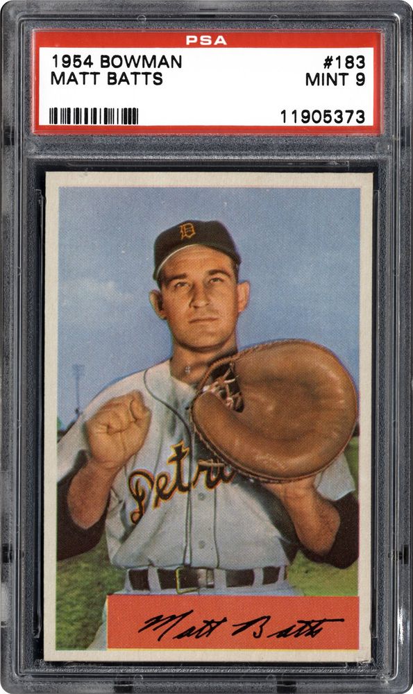Auction Prices Realized Baseball Cards 1954 Bowman Matt Batts