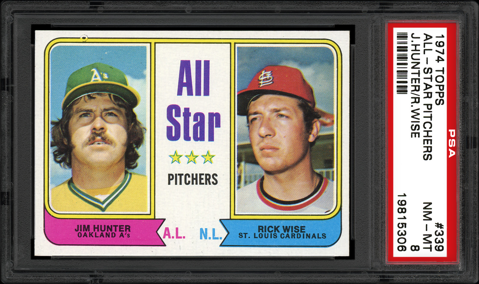 1974 Topps All-Star Pitchers (Jim Hunter/Rick Wise) | PSA CardFacts®
